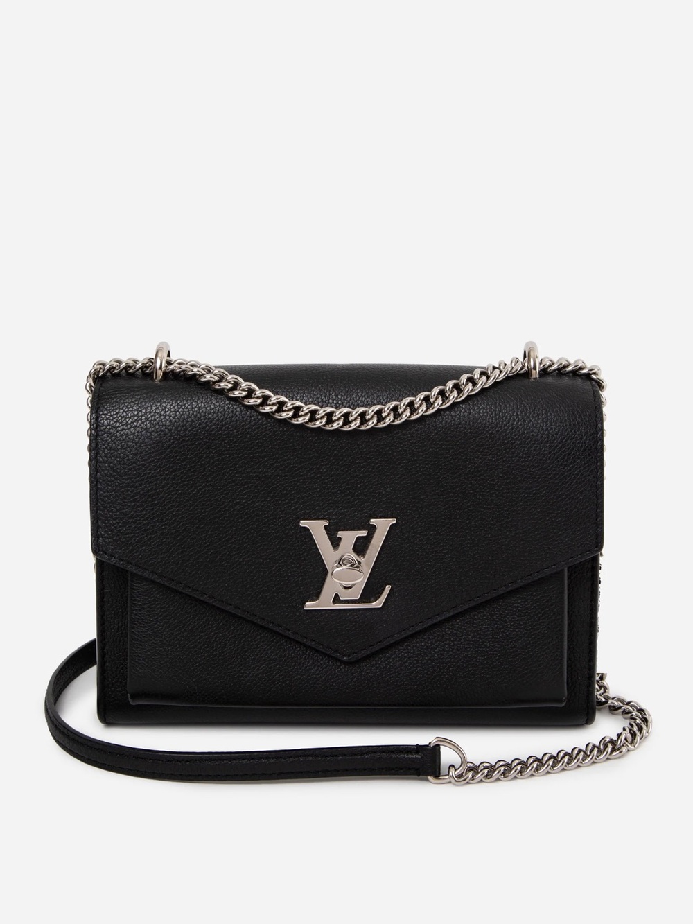 Louis Vuitton 2019 Black Soft Calfskin Mylockme BB Chain Bag